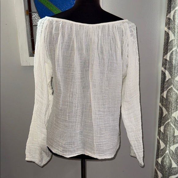 Mes Demoiselles Gauzy 100% Cotton Embroidered Bohemian Top SZ 38 - Picture 5 of 9